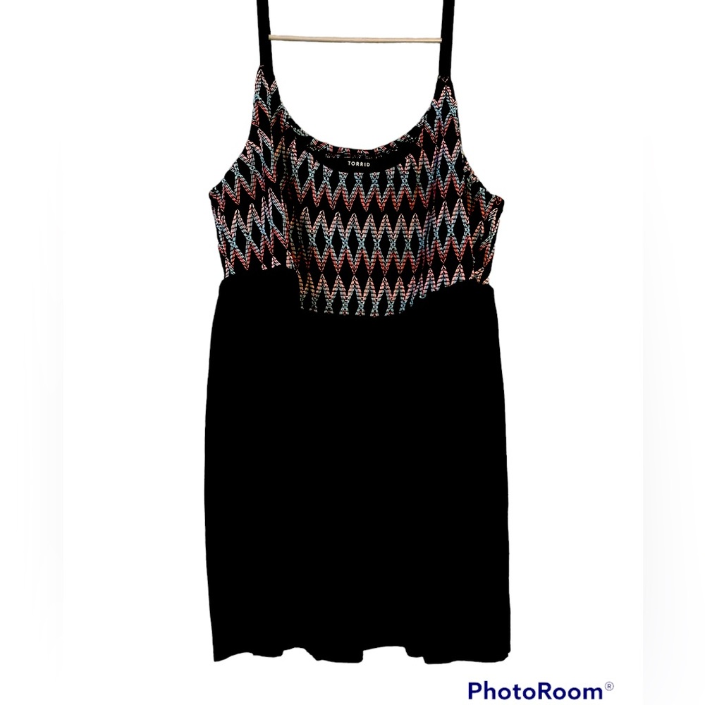Torrid challis chevron babydoll top
